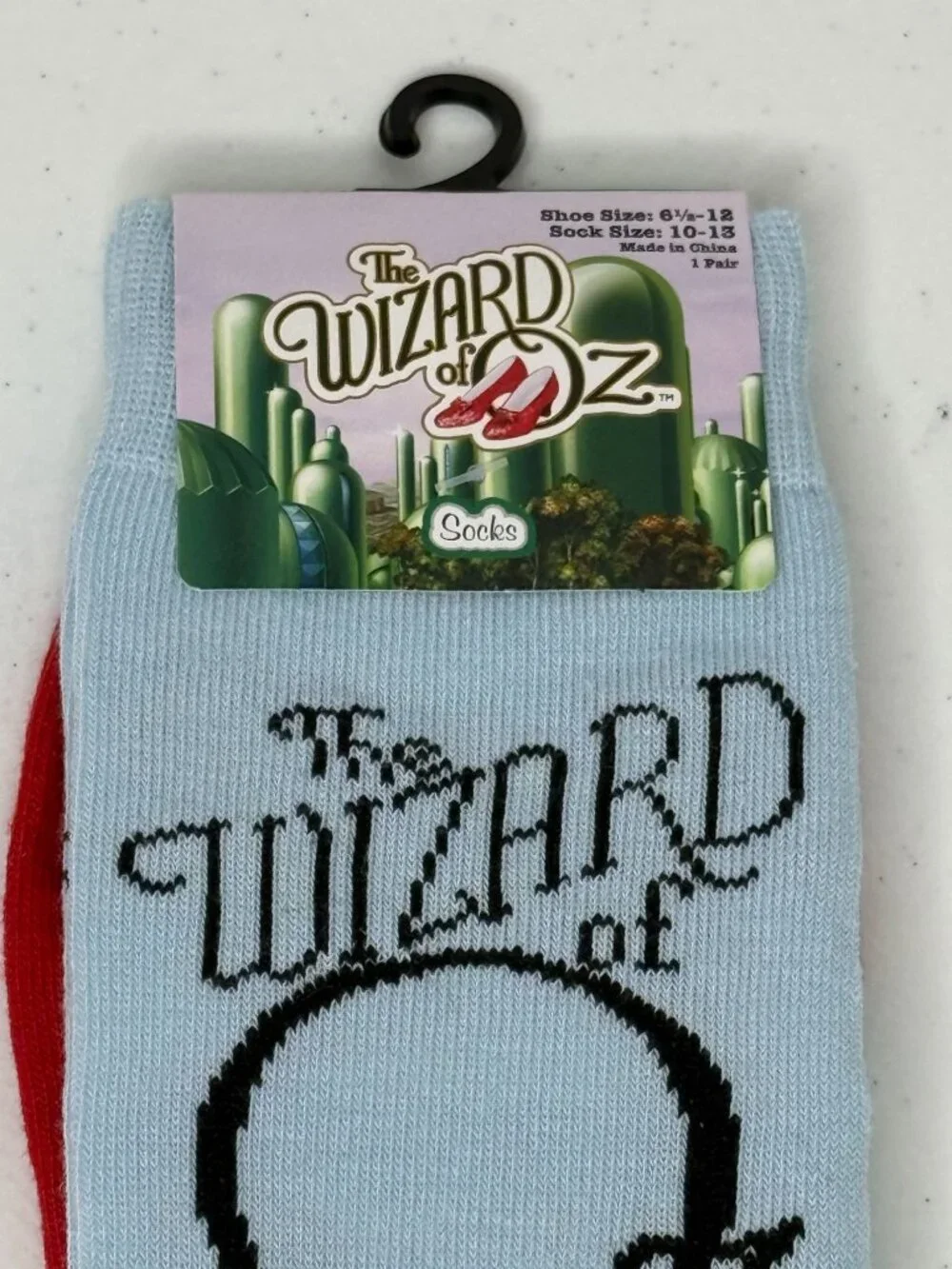 Wizard of Oz Ruby Slippers Crew Socks Adult Unisex NWT